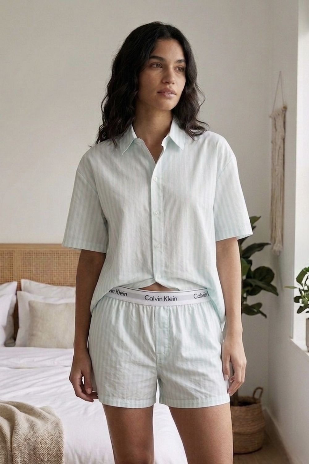 gynaikeio-set-homewear-calvin-klein-rige Γυναικείο Σετ Homewear Calvin Klein Ριγέ - Image 1