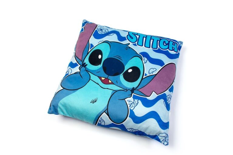 Βελούδινο Μαξιλάρι Disney Home Stitch 09 38X38 Blue 100% Velboa