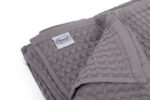 Κουβέρτα Πικέ Μονόχρωμη 325 gr/m² 165x270 Grey 100% Cotton - Image 2