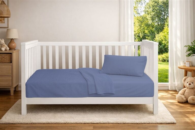Κουβέρτα Πικέ bebe Μονόχρωμη 325 gr/m² 125x150 Classic Blue 100% Cotton