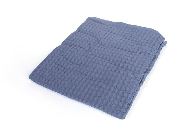 Κουβέρτα Πικέ bebe Μονόχρωμη 325 gr/m² 85x110 Classic Blue 100% Cotton