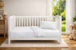 Κουβέρτα Πικέ bebe Μονόχρωμη 325 gr/m² 125x150 White 100% Cotton