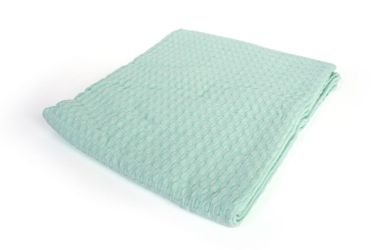 Κουβέρτα Πικέ bebe Μονόχρωμη 325 gr/m² 85x110 Mint 100% Cotton