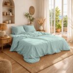 Κουβέρτα Πικέ Μονόχρωμη 325 gr/m² 255x270 Mint 100% Cotton