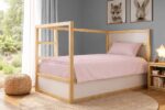 Κουβέρτα Πικέ Μονόχρωμη 325 gr/m² 165x270 English Rose 100% Cotton
