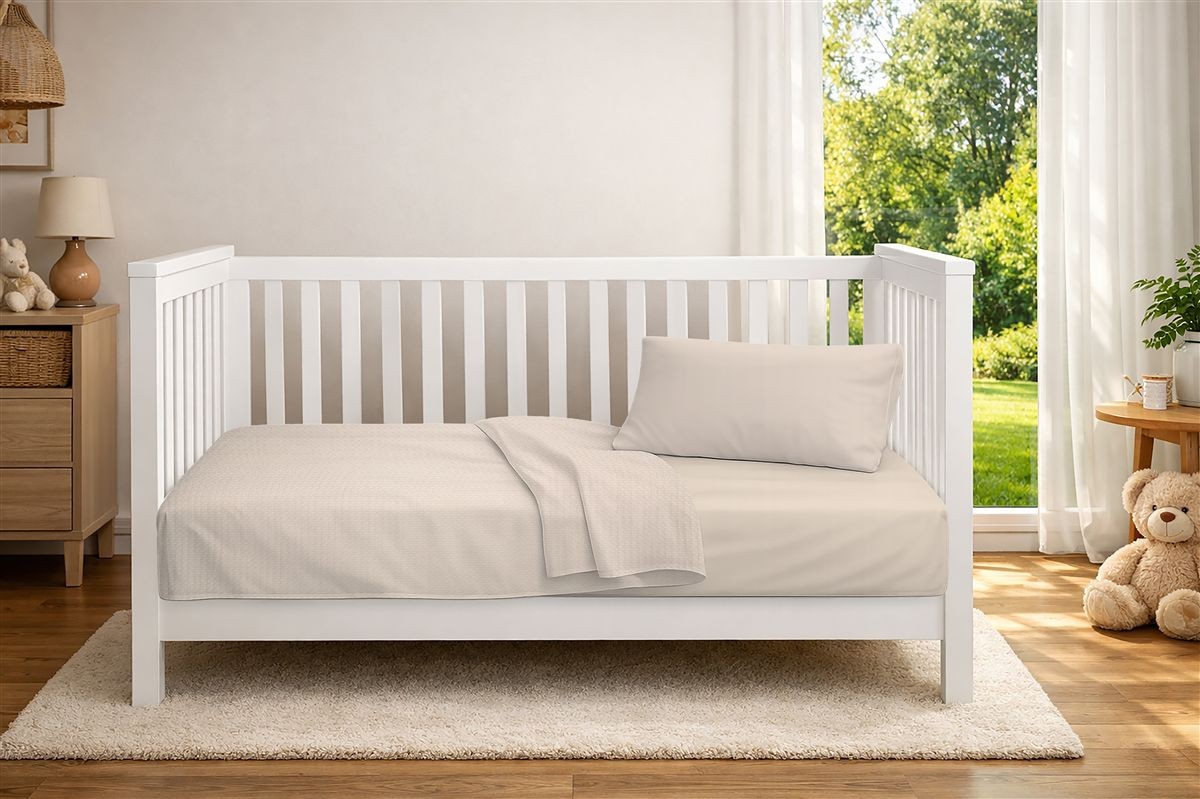 Κουβέρτα Πικέ bebe Μονόχρωμη 325 gr/m² 125x150 Ecru 100% Cotton Κουβέρτα Πικέ bebe Μονόχρωμη 325 gr/m² 125x150 Ecru 100% Cotton