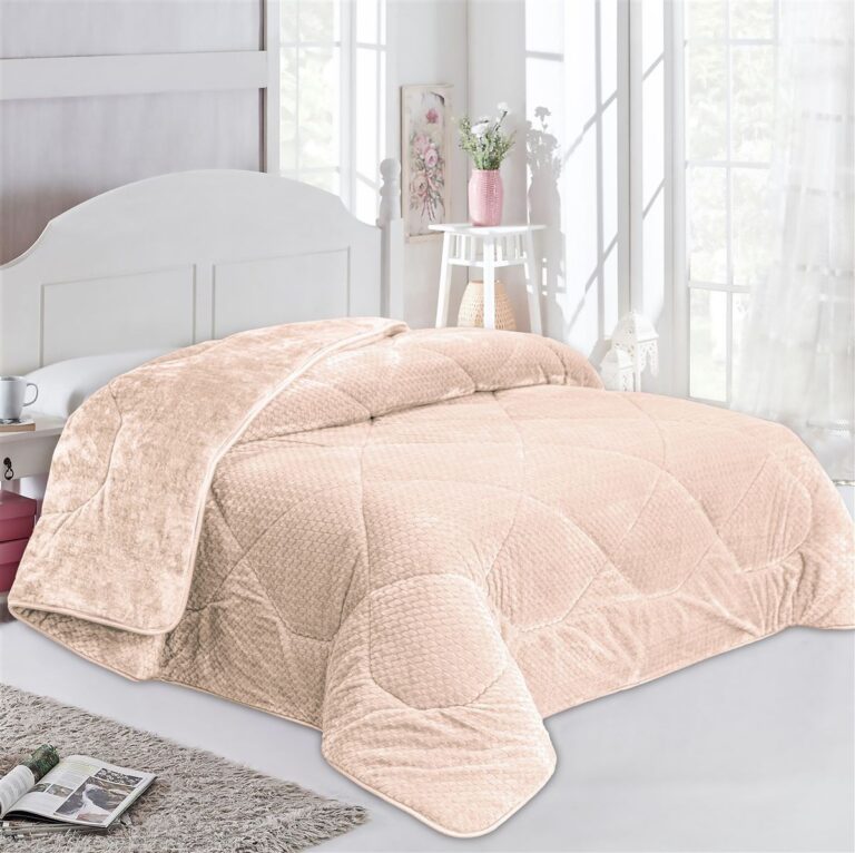 Κουβερτοπάπλωμα Jacquard Waves-Fleece 700 gr/m² 1960 Mocha 160x220 100% Polyester