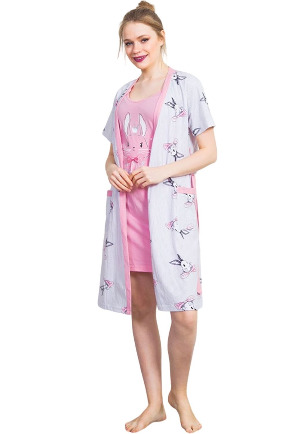 gynaikeio-set-nychtiko-kai-roba-vienetta-little-princess Γυναικείο Σετ Νυχτικό Και Ρόμπα Vienetta "Little Princess" - Image 1