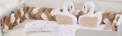 Πάντα Πλεξούδα bebe Velvet 21 Μήκος 220 cm White-Golden Beige 100% Polyester