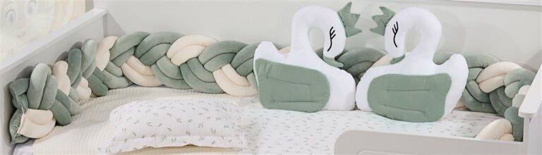 Πάντα Πλεξούδα bebe Velvet 22 Μήκος 220 cm White-Green 100% Polyester