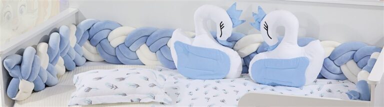 Πάντα Πλεξούδα bebe Velvet 24 Μήκος 220 cm White-Sky Blue 100% Polyester