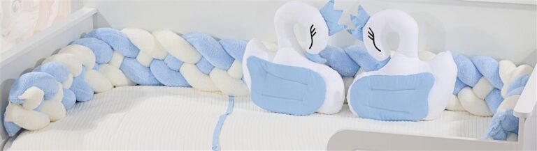 Πάντα Πλεξούδα bebe Wellsoft 45 Μήκος 220 cm White-Sky Blue 100% Polyester