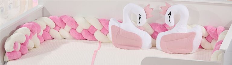 Πάντα Πλεξούδα bebe Wellsoft 50 Μήκος 220 cm White-Pink 100% Polyester