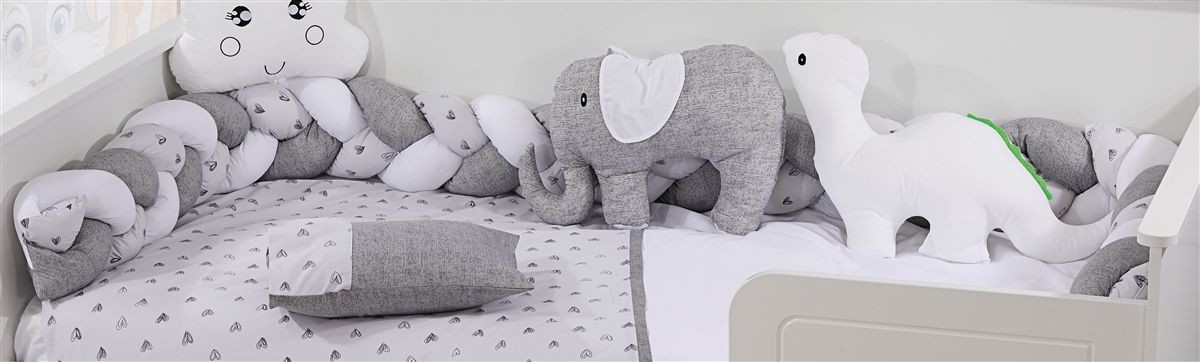 Πάντα Πλεξούδα bebe Τρίχρωμη 27 Μήκος 220 cm White-Grey 65/35 Cott/Pol Πάντα Πλεξούδα bebe Τρίχρωμη 27 Μήκος 220 cm White-Grey 65/35 Cott/Pol